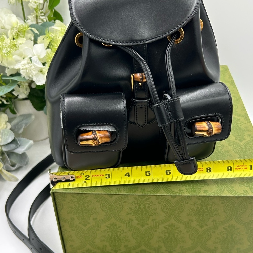Gucci leather bamboo backpack made in Italy NWT - Picture 13 of 15